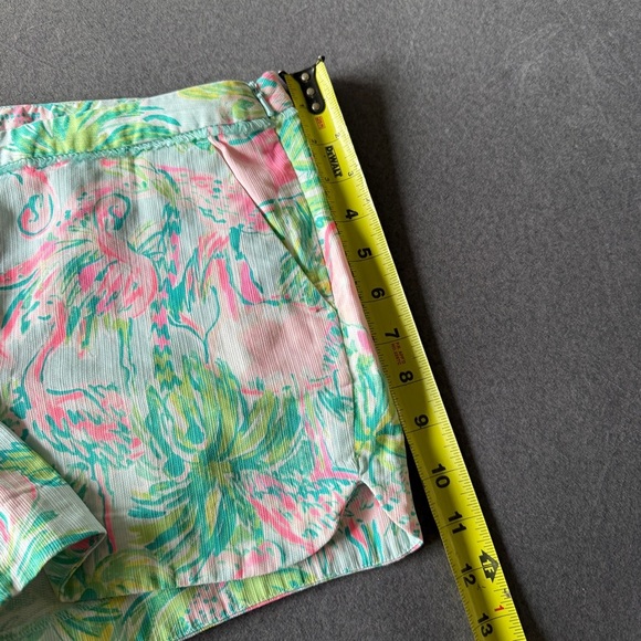 Lilly Pulitzer NWT 4" Adie Shorts Seasalt Blue On Parade - Picture 5 of 7